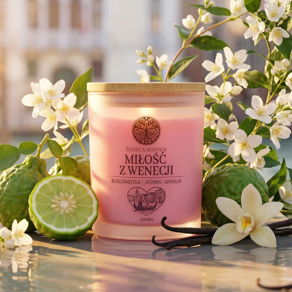 Miłość z Wenecji świeca sojowa 300 ml
