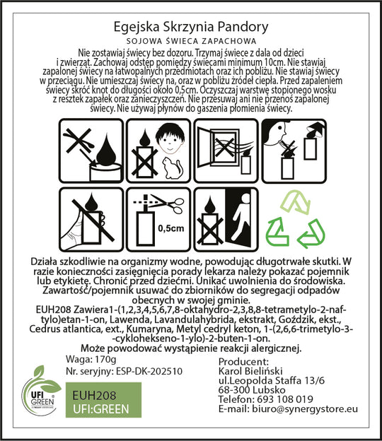 Egejska Skrzynia Pandory świeca sojowa 220 ml