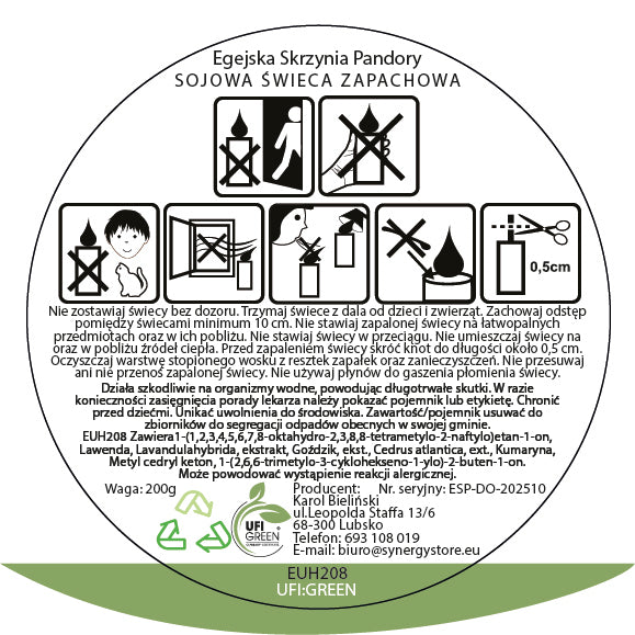 Egejska Skrzynia Pandory świeca sojowa 250 ml