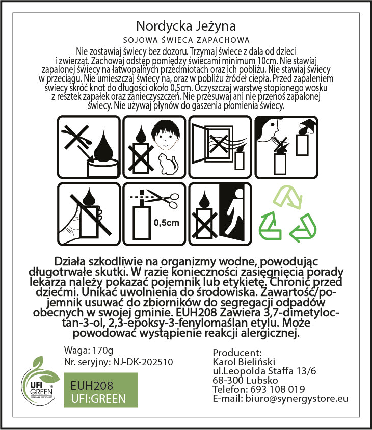 Nordycka Jeżyna świeca sojowa 220 ml