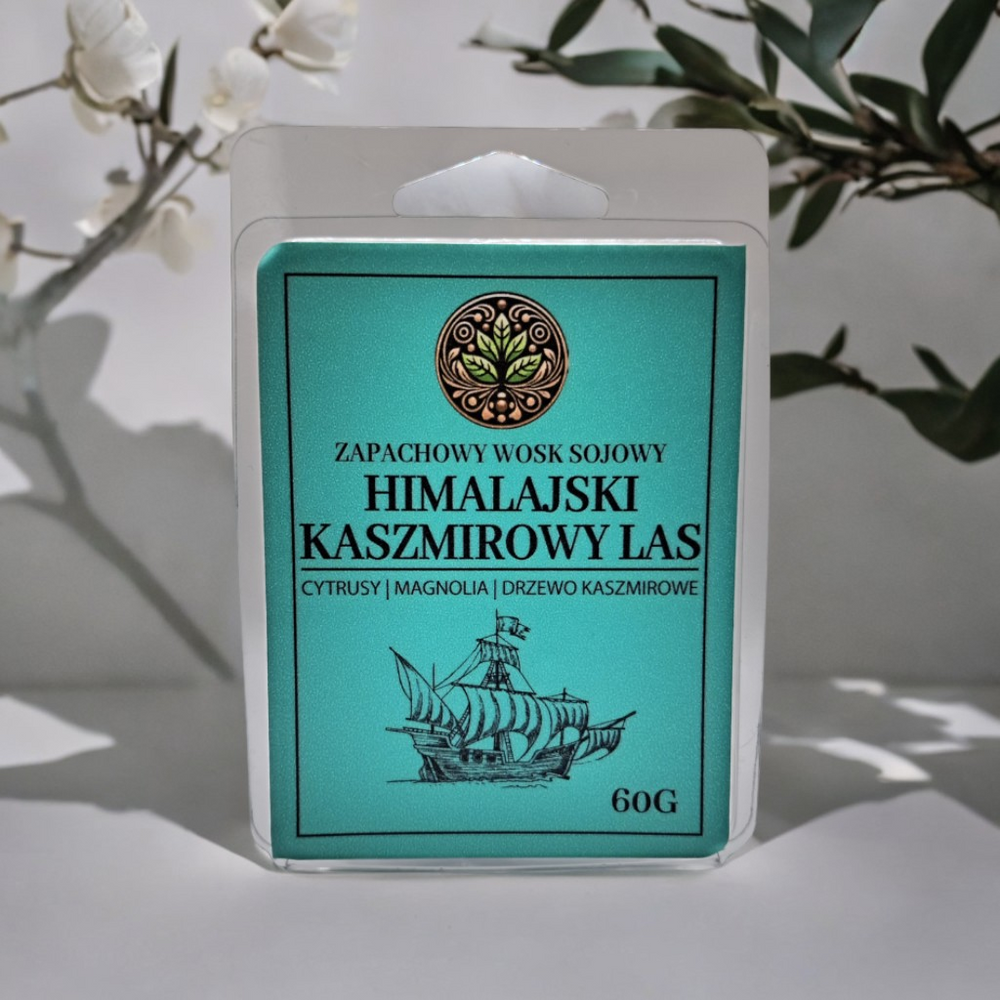 Wosk zapachowy Himalajski Kaszmirowy Las 60 g – aranżacja inspirowana naturą Himalajów.