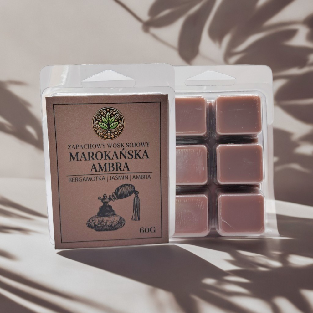 Wosk zapachowy Marokańska Ambra 60 g – aranżacja inspirowana orientem i Marokiem.